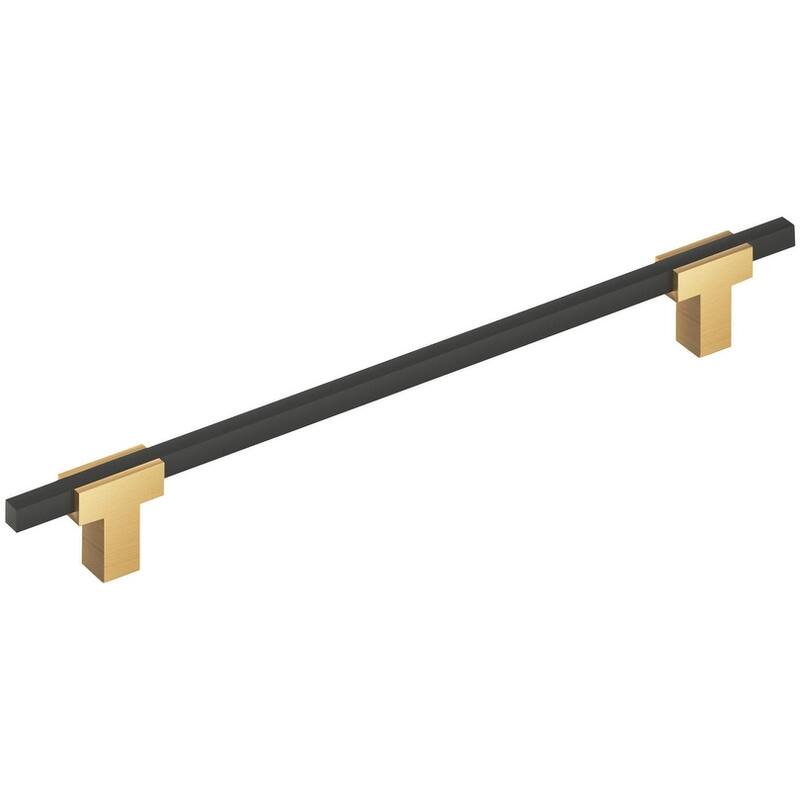 Amerock BP77822 Urbanite 8-13/16" Center to Center Bar Cabinet Pull - Champagne Bronze / Matte Black