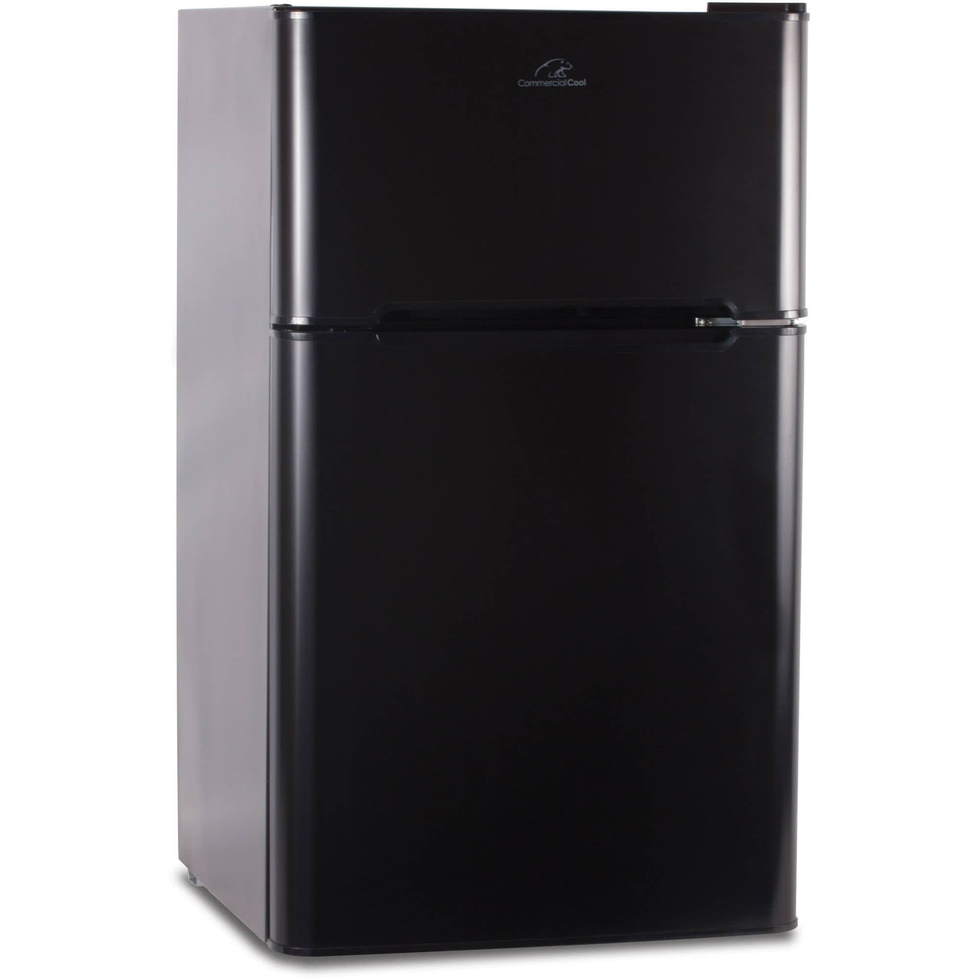 3.2 cu ft Refrigerator with Freezer, Black