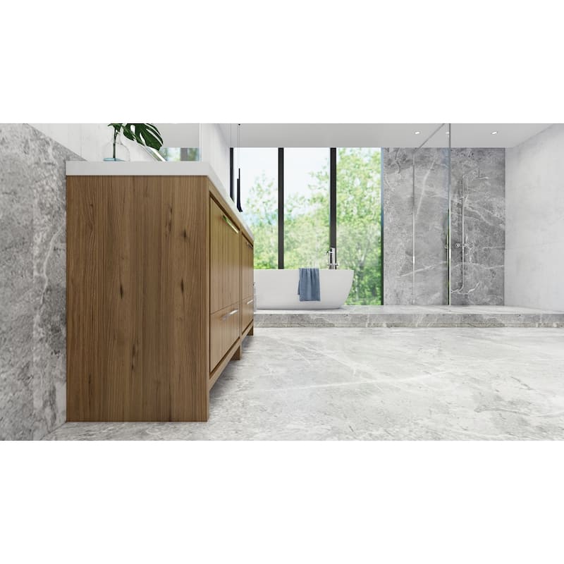 Dolce 72 Freestanding Bath Vanity with Dual Basin Reinforced Acrylic Top