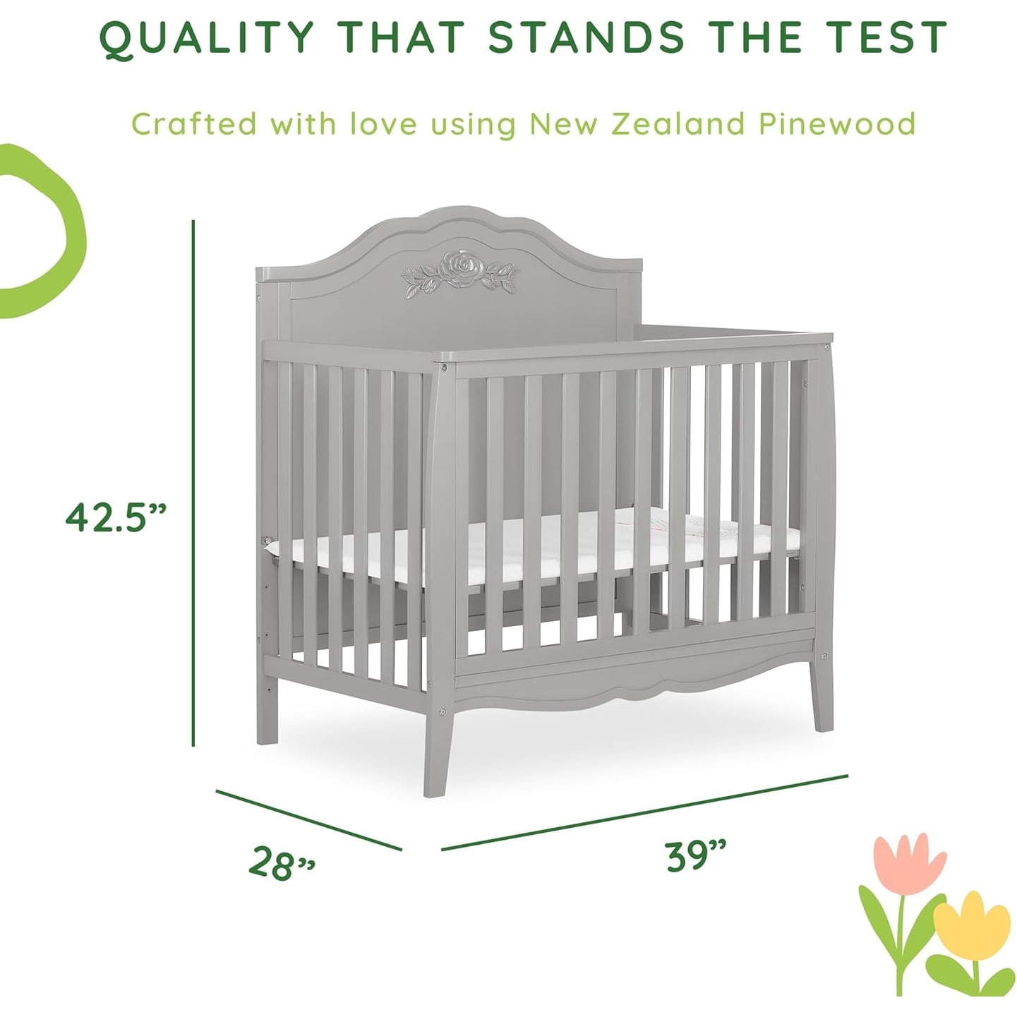 Sweetpea Baby Rose 4-in-1 Convertible Mini Crib On Sale buybuy