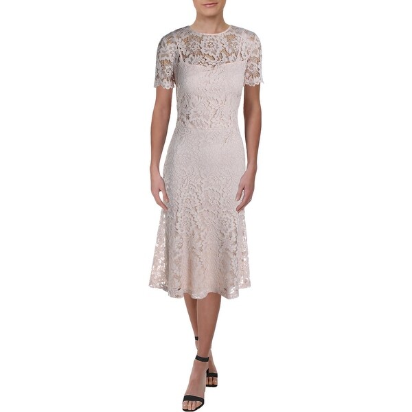 Lauren Ralph Lauren Womens Loki Cocktail Dress Lace Sheath - Belle Rose. Opens flyout.