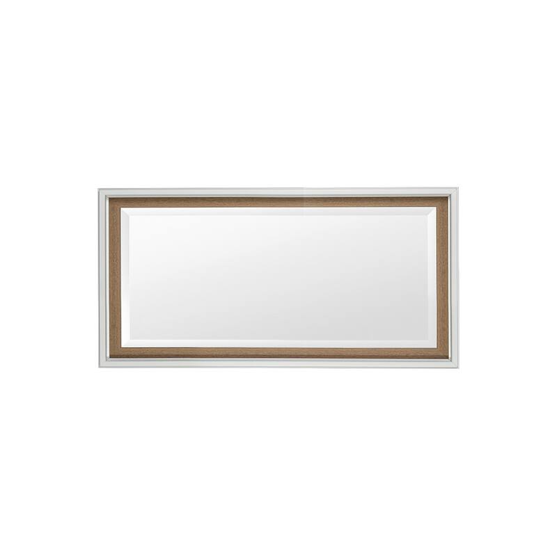 White Natural Bev Mir 24 x 48 - 28.4L x 2.5W x 52.8H