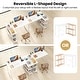 preview thumbnail 17 of 31, Costway L-Shaped Computer Desk with Power Outlets Adjustable shelf
