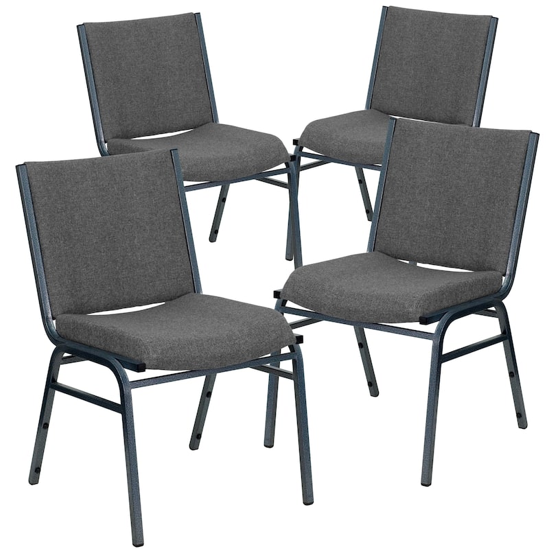 4 Pack Heavy Duty Stack Chair - 21"D x 19.75"W x 31.25"H