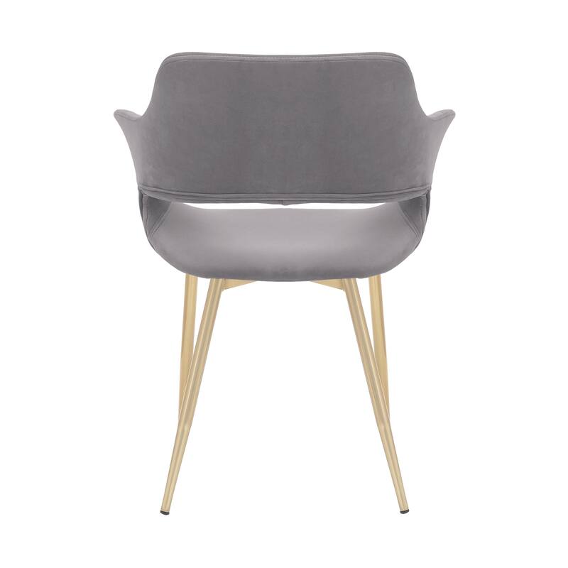 Gigi Modern Glam Velvet Dining Chairs with Gold Legs - Set of 2