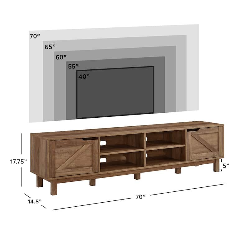 Middlebrook Designs Rustic Barndoor TV Stand
