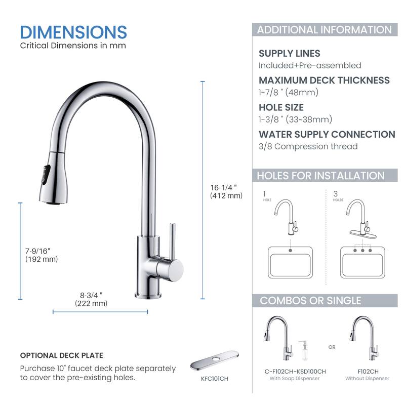 Single Handle Pull Down Kitchen Faucet
