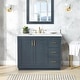 preview thumbnail 164 of 196, Altair Gazsi Bathroom Vanity with Composite Stone Countertop without Mirror 42 in - Charcoal Blue + Brushed Gold