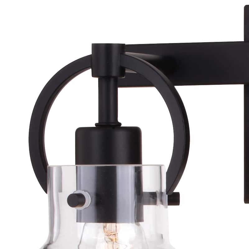 Ogden Contemporary Bathroom Vanity Light Fixture Clear Glass