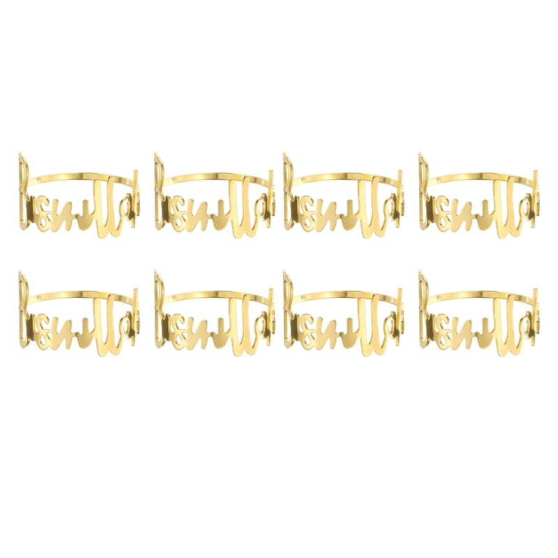 Napkin Rings Metal Letter Shape Napkin Holder for Dinner