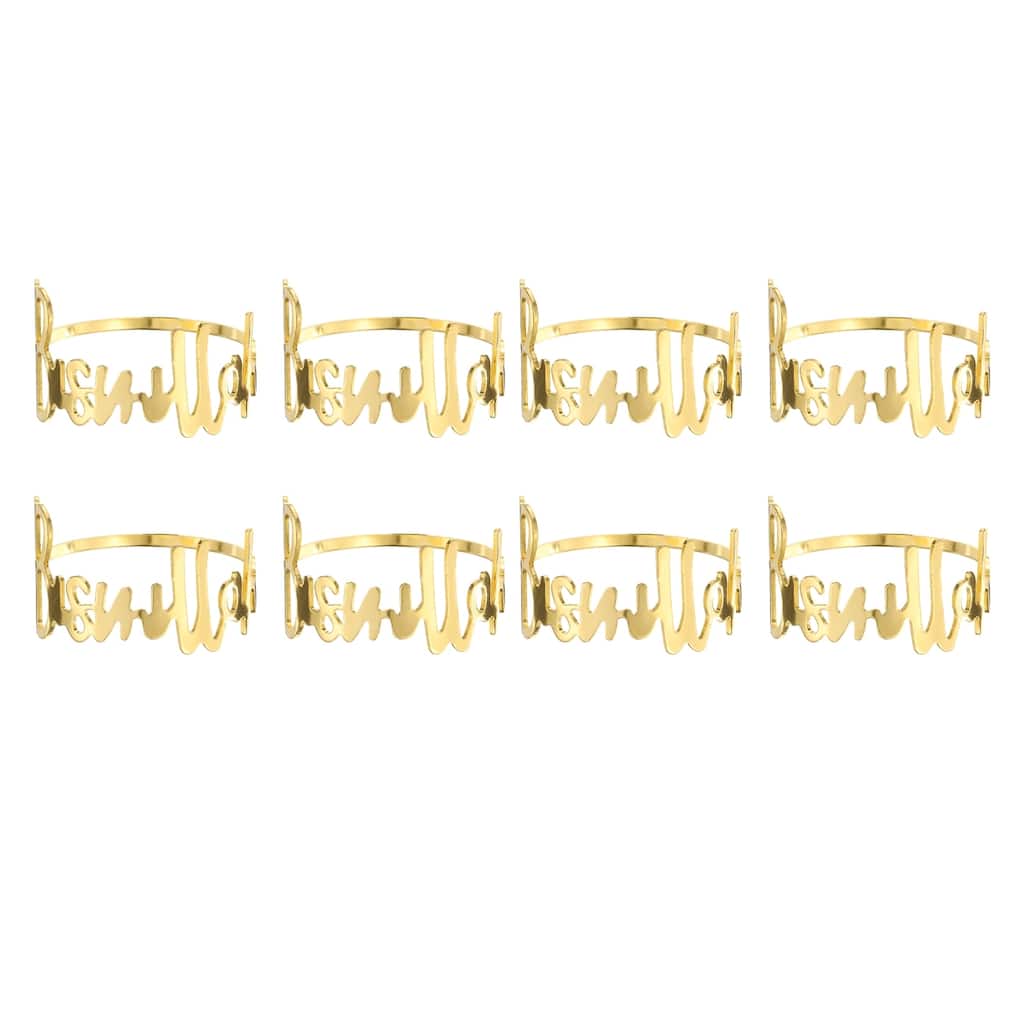 Napkin Rings Metal Letter Shape Napkin Holder for Dinner