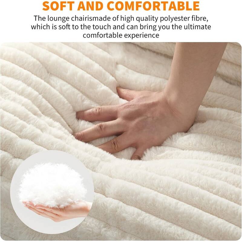 Modern Sling Accent Chair, Upholstered Lounge Armchair for Living Room, Bedroom