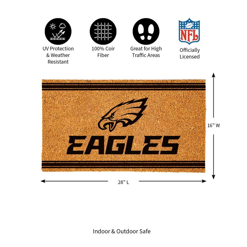 28 in. x 16 in. Philadelphia Eagles, Coir Mat