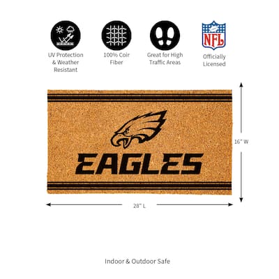 28 in. x 16 in. Philadelphia Eagles, Coir Mat
