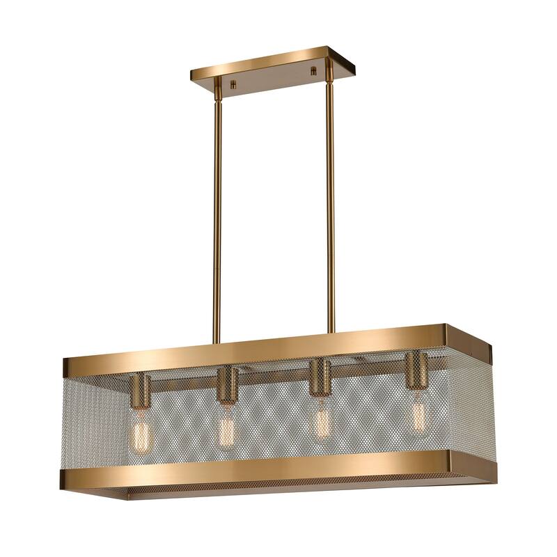 Elk Home Line In The Sand Satin Brass Metal 4 Light Chandelier