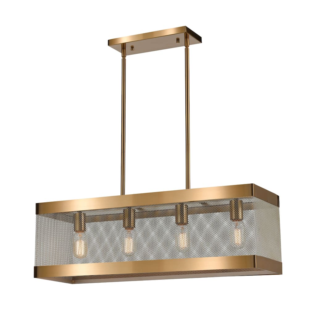 Elk Home Line In The Sand Satin Brass Metal 4 Light Chandelier