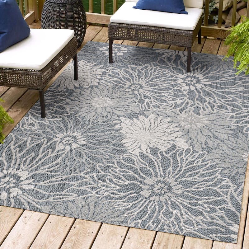 JONATHAN Y Lotus Modern All-Over Floral Indoor/Outdoor Area Rug