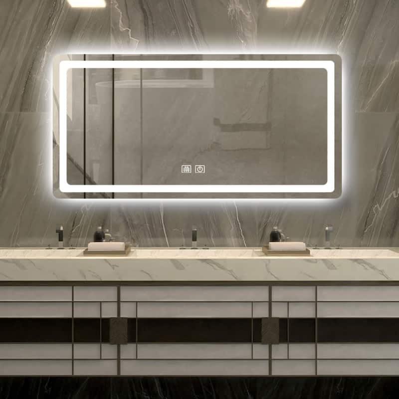 Rectangular Round Corner Bathroom Vanity Mirror