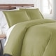 preview thumbnail 84 of 118, Vilano Comfort Premium Ultra-soft 3-piece Duvet Cover Set Sage Green - 2 Piece - Twin