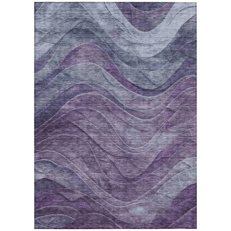 HomeRoots Abstract Transitional Rectangle Outdoor Rug