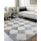 preview thumbnail 4 of 10, Livabliss Allegro Modern Diamond Area Rug Blue/Ivory - 6' 7" x 9'