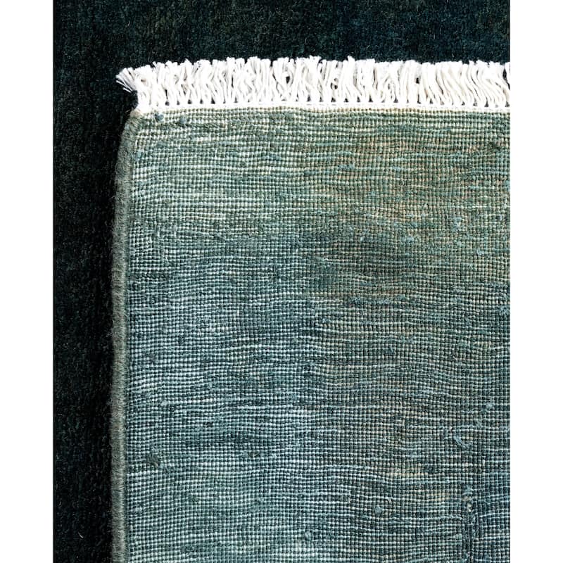 Overdyed One-of-a-Kind Hand-Knotted Area Rug - Green - 3' 2" x 5' 0"