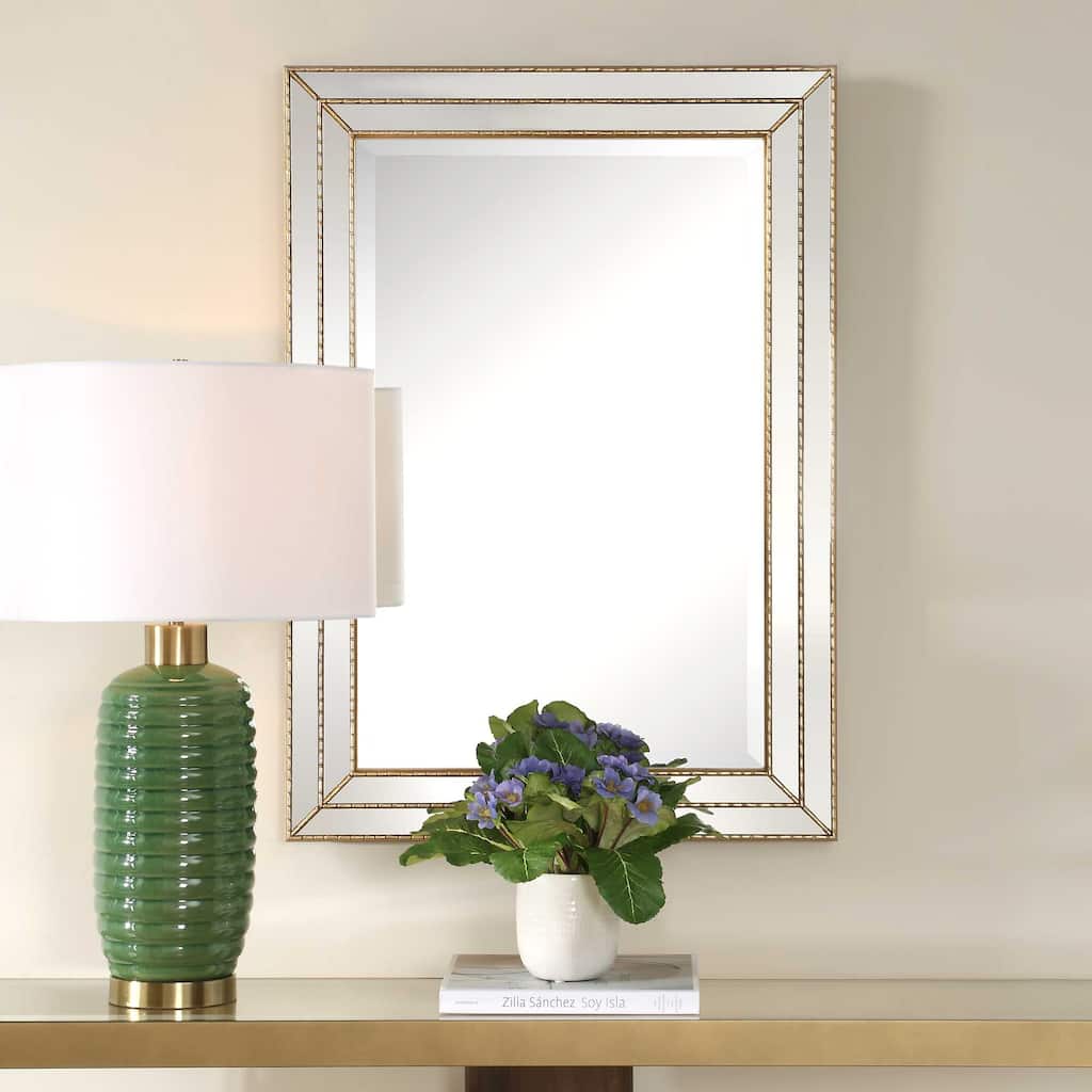 Silver Orchid Gold Antique-finish Mirror