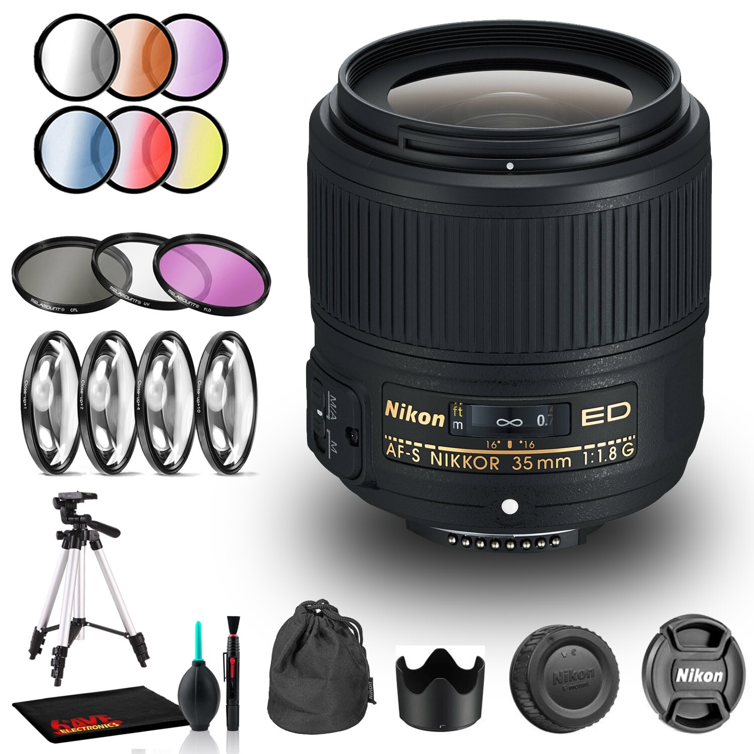 Nikon Af S Nikkor 35mm F 1 8g Ed Lens Includes Filter Kits And Tripod Overstock