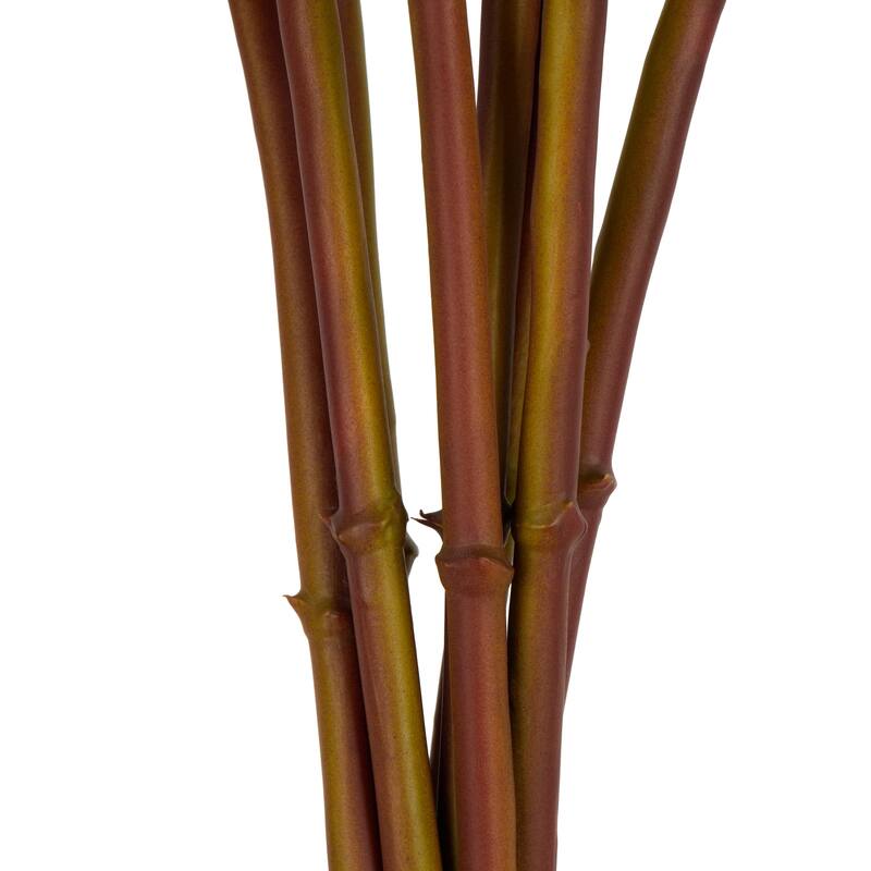 Faux Foliage Dahlia Tall Artificial Flower Stem - Set of 8 Red - Roche River Decor