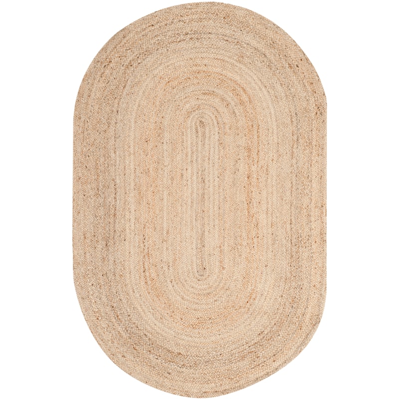 SAFAVIEH Handmade Cape Cod Dina Coastal Jute Rug - 5' x 8' Oval - Natural - Oval