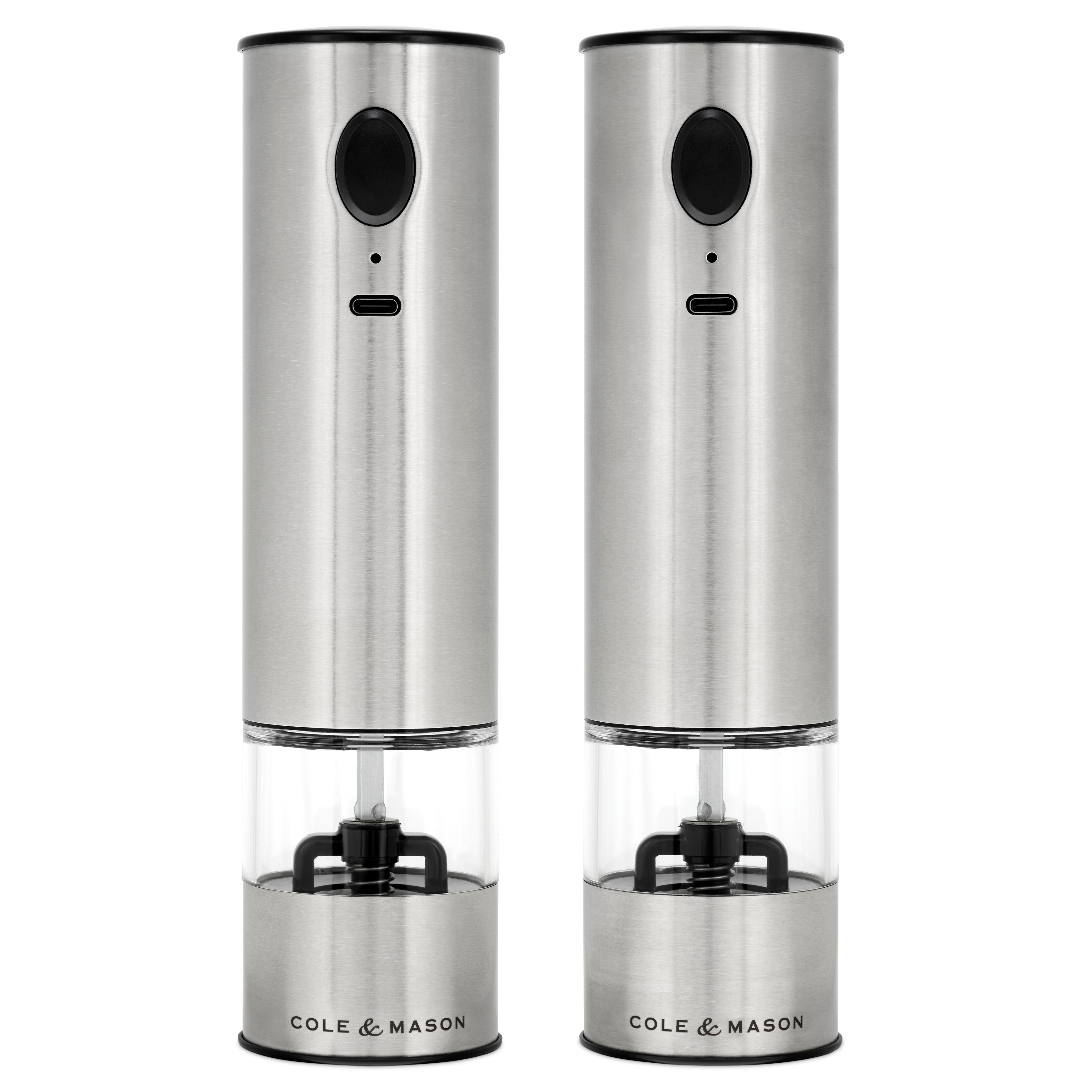Cole & Mason Battersea Stainless Steel USB Electric Salt & Pepper Gift Set 8"