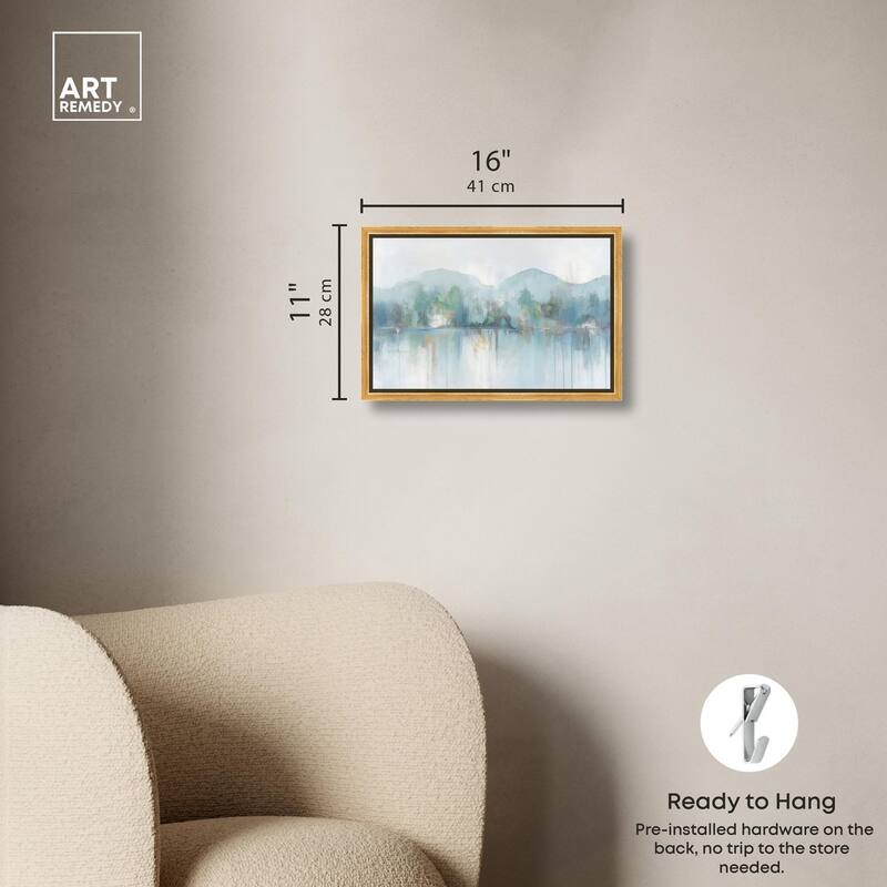 Mirrored Aqua Dream II Canvas by Art Remedy