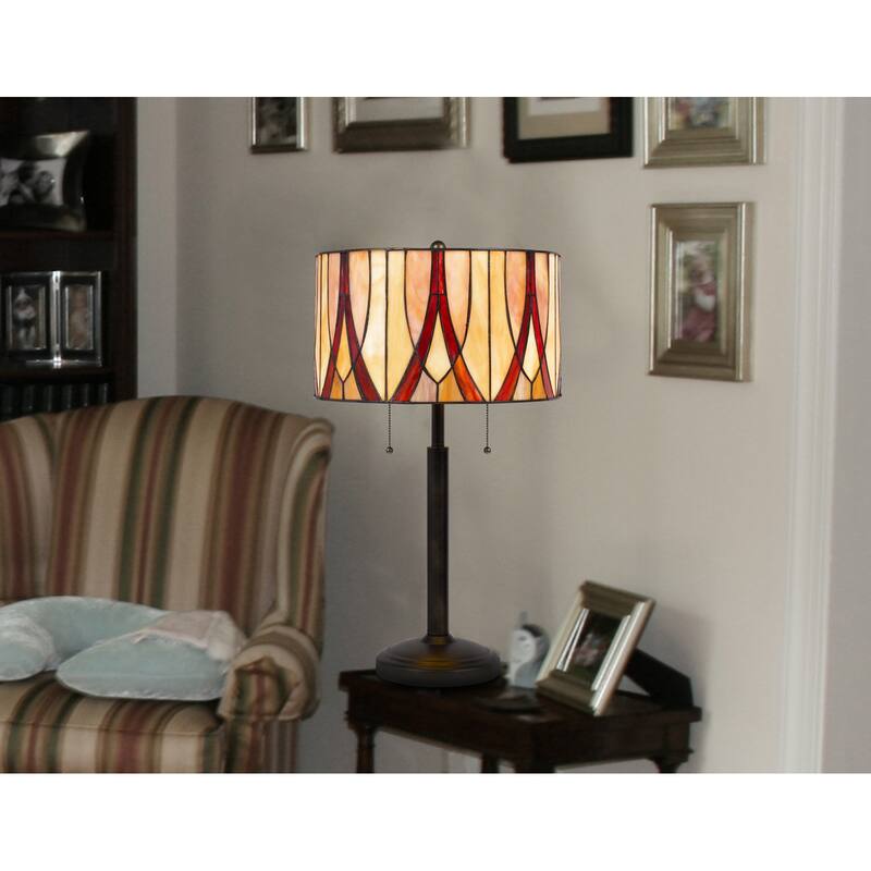60W x 2 Tiffany table lamp