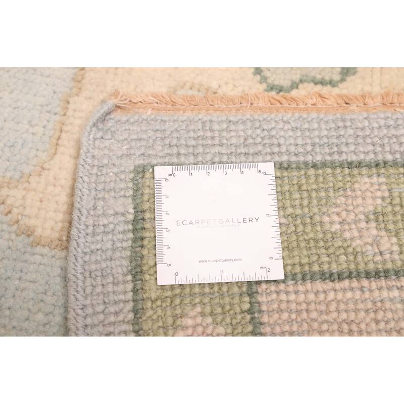 ECARPETGALLERY Hand-knotted Modern Oushak Light Blue Wool Rug - 8'3 x 10'0