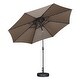 preview thumbnail 13 of 22, Ainfox 9ft Patio Umbrella with Lights 2-Tier Outdoor Umbrella with Base