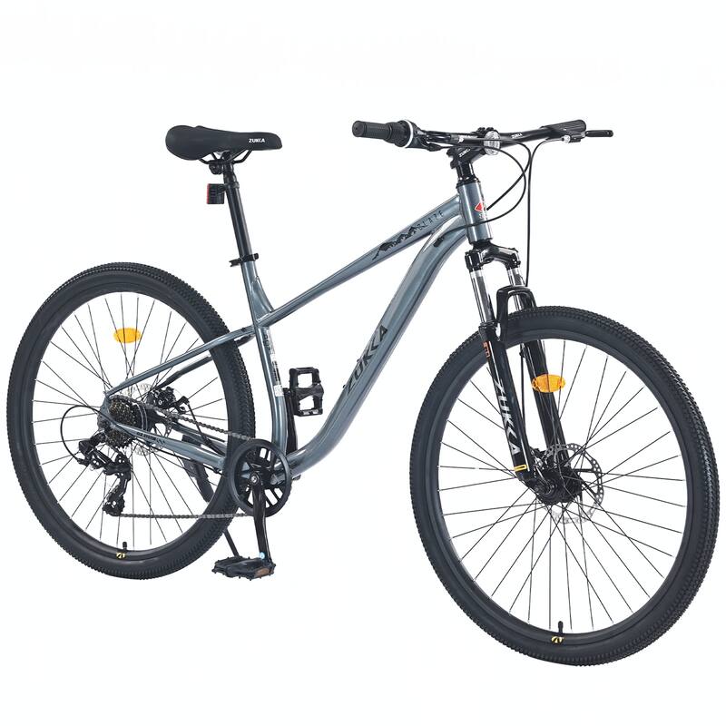 27.5 Inch Wheels 8 Speed Mountain Bike, Front Suspension,Grey