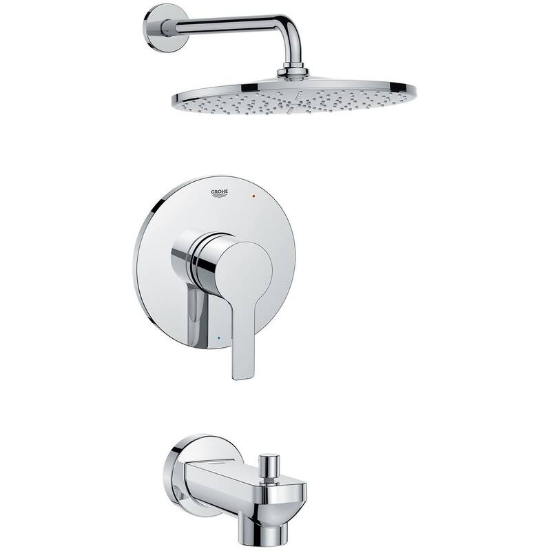 Grohe 10 252 4 Lineare Tub and Shower Trim Package with 1.75 GPM - Starlight Chrome