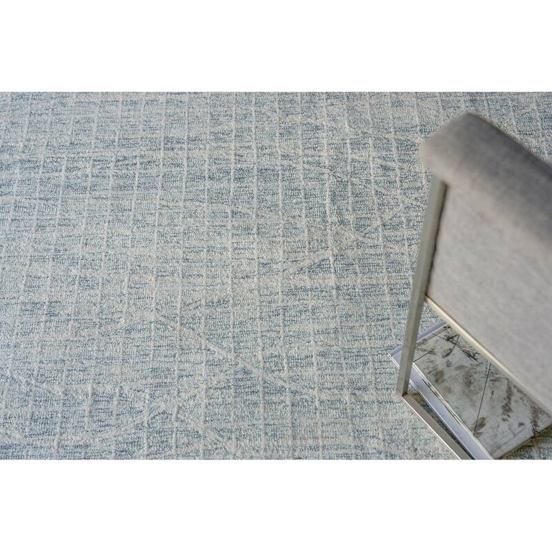Exquisite Rugs Miami Handmade Hand-tufted New Zealand Wool on Canvas Silver Area Rug