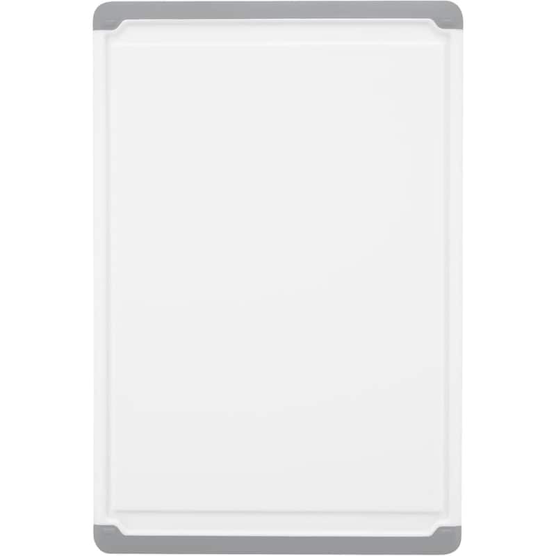 Plastic Cutting Boards - Large 18 x 12 Inch Rubber Cutting Board with Juice Grooves, Non-Slip, Dishwasher Safe Cutting Boards