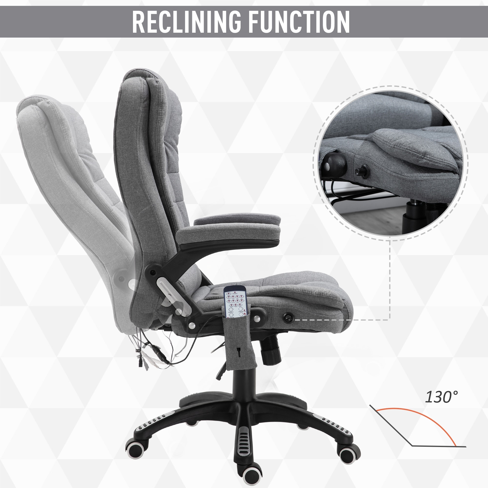 Copper grove lecheria dark sales grey adjustable massaging office chair