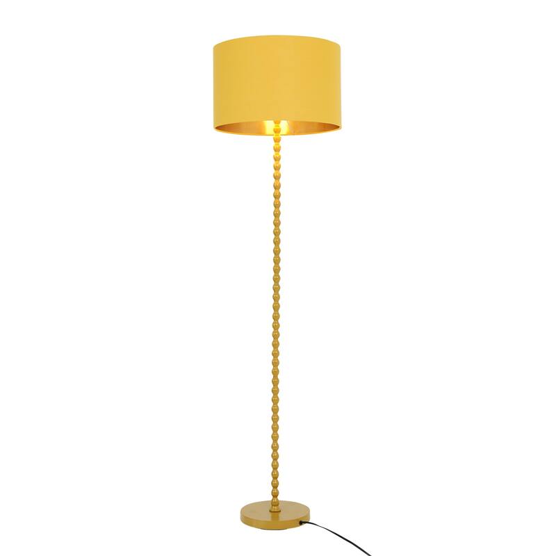Modern Floor Lamp for Living Room, Tall Corner Lamp for Bedroom & Office Lighting, Orbit Floor Lamp Ochre and Gold 110-120V - Gold