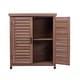 preview thumbnail 18 of 28, GDFStudio - Outdoor Wooden Potting Bench with Metal Tabletop Workstation and Storage Cabinet
