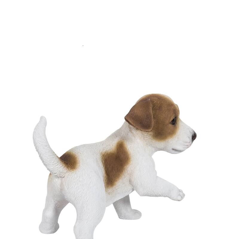 8.75" playing jack russell puppy outdoor garden statue