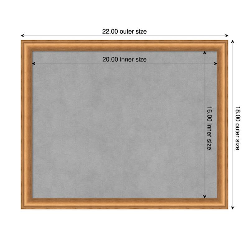 Amanti Art Salon Scoop Copper Framed Magnetic Board - Board Size 20x16