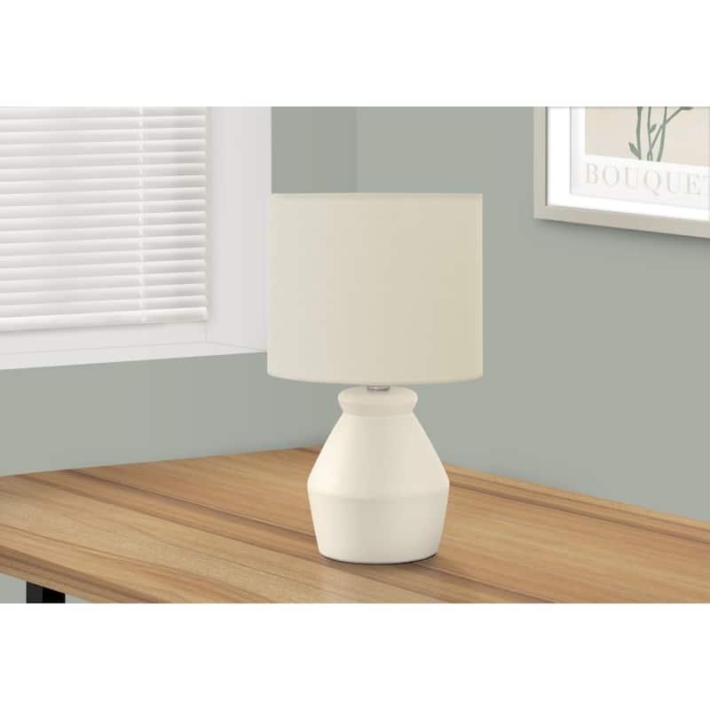 Lighting, 17"h, Table Lamp, Cream Ceramic, Ivory / Cream Shade
