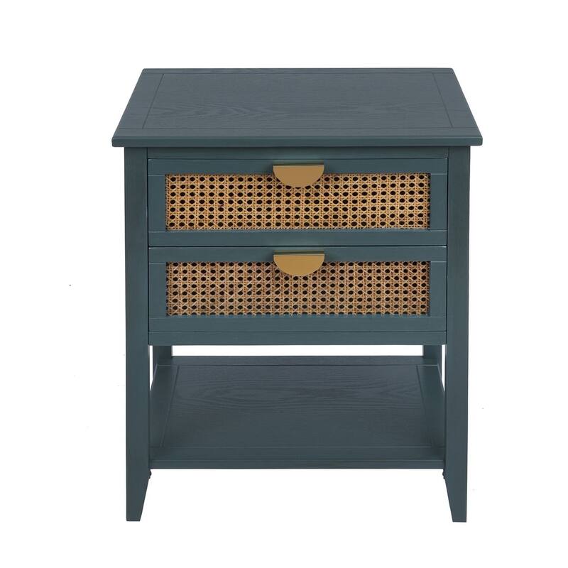 Modern Natural Rattan Nightstands With 2/3 Drawers