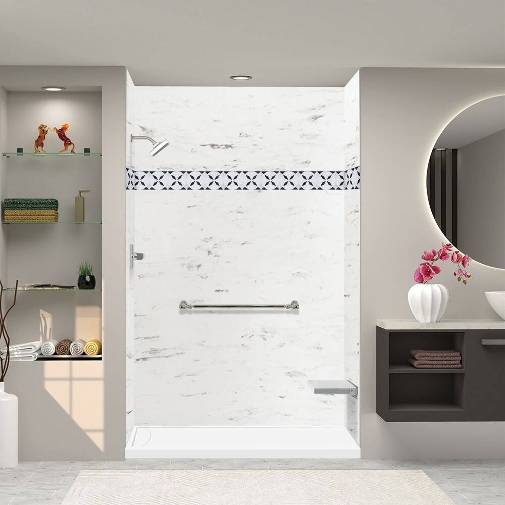 Transolid FSL6032L 60" x 32" Rectangular Shower Base with Single