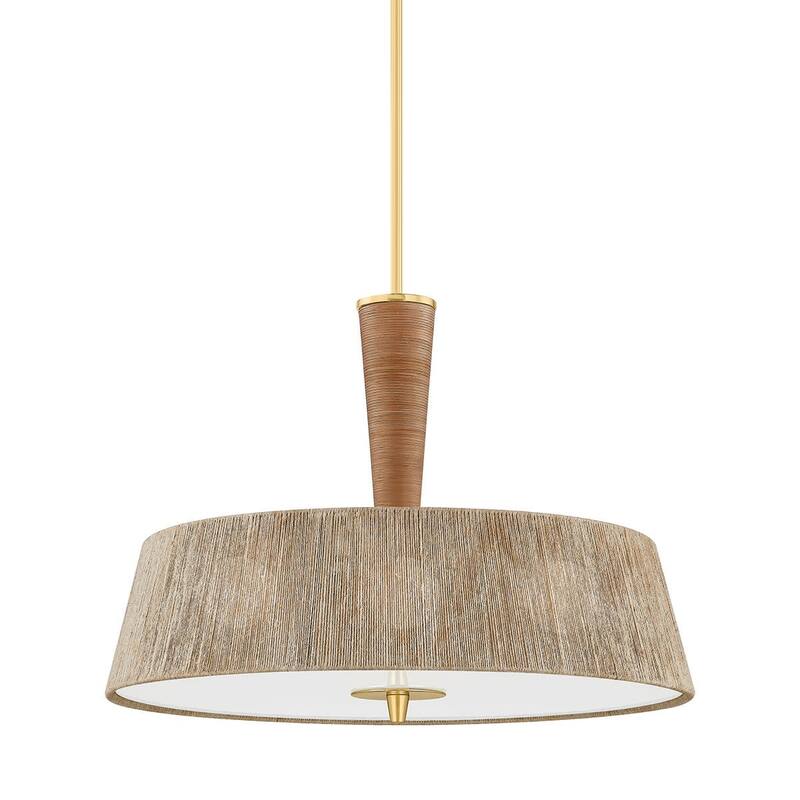 Hudson Valley Lighting CB9530 George 3 Light 30" Wide Pendant with - Aged Brass