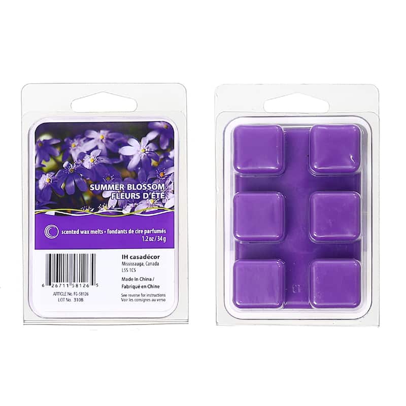 IH Casa Decor 6Pk Scented Wax Melts Summer Blossom - Set of 4