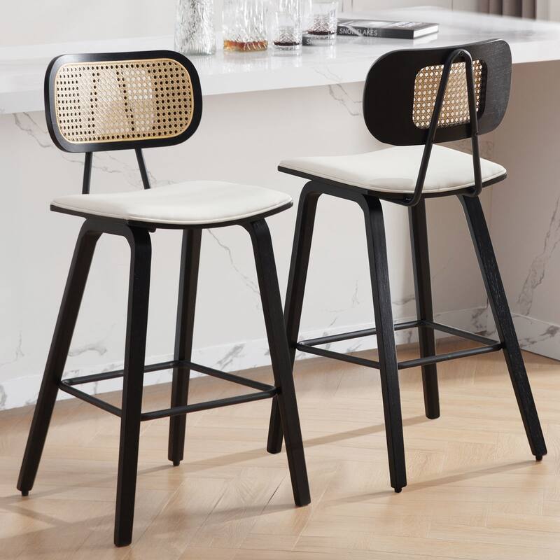 26-Inch Upholstered Counter/ Bar Stools Set of 2 or 3 - 35.1"H x 17.7"W x 19.5"D